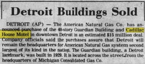 Cadillac House Motel - Dec 1974 Article (newer photo)